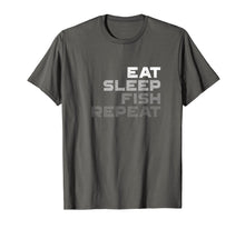 Load image into Gallery viewer, Eat Sleep Fish Repeat Fishing Shirt -Vintage Fishing T Shirt
