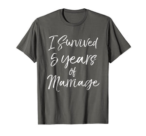 I Survived 5 Years of Marriage Shirt 5th Wedding Anniversary