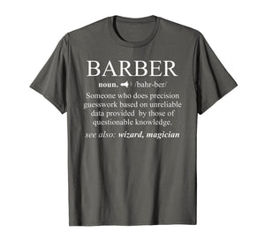 Funny Noun Barber Definition T-Shirt Hairstylist Cool Gift