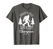 Load image into Gallery viewer, Bigfoot Undefeated Hide and Seek Champion Distressed T-Shirt
