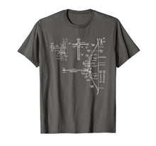 Load image into Gallery viewer, Cool Archery Tees - Bow Design Blueprint T-Shirt
