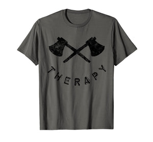 Axe Throwing Therapy Shirt Axe Thrower Smile Tee Men Women