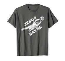 Load image into Gallery viewer, Jesus Saves Soccer Goalie t-shirt
