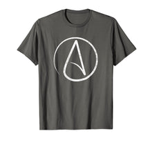 Load image into Gallery viewer, Atheism Symbol T-Shirt Distressed Atheist Shirt
