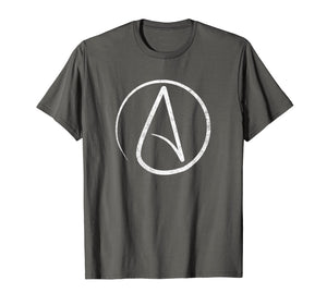 Atheism Symbol T-Shirt Distressed Atheist Shirt