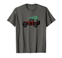 Load image into Gallery viewer, Buffalo Plaid Jeep Christmas T Shirt
