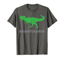 Load image into Gallery viewer, Mens Daddysaurus t-rex dinosaur t-shirt, daddy dad dino funny
