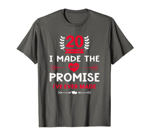 Cool 20th Wedding Anniversary Gift for Husband Wife T-Shirt