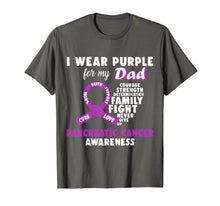 Load image into Gallery viewer, I Wear Purple For My Dad Pancreatic Cancer Awareness Tshirt
