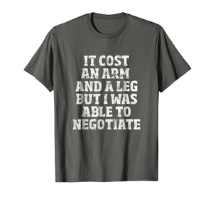 Amputee T-Shirt: Able To Negotiate Funny Leg Amputee Shirt