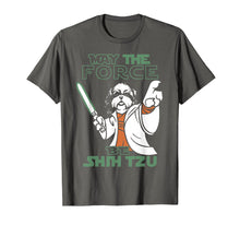 Load image into Gallery viewer, may the force be shih tzu tshirt
