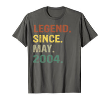 Load image into Gallery viewer, Legend Since May 2004 15th Birthday 15 Years Old T-Shirt
