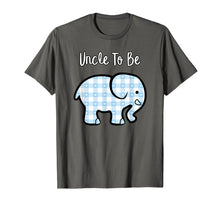 Load image into Gallery viewer, Cute Blue Elephant Uncle To Be Boy Baby Shower Party T-Shirt

