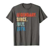 Load image into Gallery viewer, July 1978 Retro Vintage 40th Birthday T Shirt Decorations
