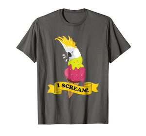 Moluccan Cockatoo Ice Cream Parrot Tshirt