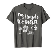 Load image into Gallery viewer, I&#39;m A Simple Woman Shirt Love Wine Flip Flop Dog Jeeps Gift
