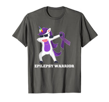 Load image into Gallery viewer, Epilepsy Awareness Tshirt Dabbing Unicorn Warrior Purple
