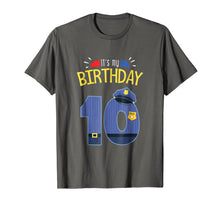 Load image into Gallery viewer, 10th Birthday 10 Year Old Police Officer Uniform T-shirt
