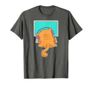 House Cat Owner Gamer Headphone Screen Player Kitten T-Shirt