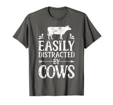 Load image into Gallery viewer, Easily Distracted By Cows T Shirt Cow Men Women Gifts Farmer

