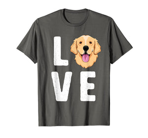 LOVE Golden Retrievers T-Shirt for Women KIds Dog Pet Gift