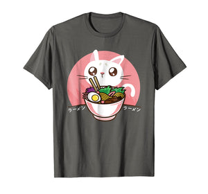 Kawaii Japanese Ramen Noodles Shirt Anime Cat Lover Gift