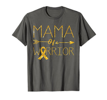 Load image into Gallery viewer, Golden Mama Of A Warrior Childhood Cancer Awareness T-Shirt
