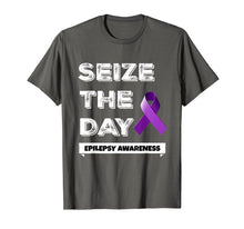 Load image into Gallery viewer, Epilepsy Awareness T Shirt, Seize The Day, November, Purple
