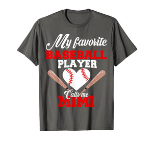 My Favorite Baseball Player Calls Me Mimi Shirt Womens Gift