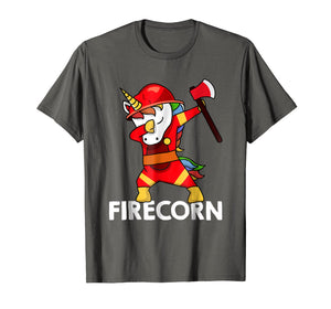 Firefighter Dabbing Unicorn T-shirt Funny Firecorn Dab