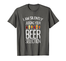 Load image into Gallery viewer, Funny Craft Beer Drinking Tshirt Silently Judging Beer Snob
