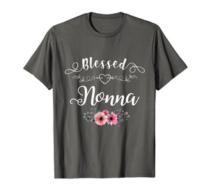 Blessed Nonna T-Shirt With Floral, Heart Mother's Day Gift