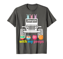 Load image into Gallery viewer, Jeepin with my peeps Rabbit Riding Jeep Eggs Easter Tshirt
