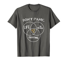 Load image into Gallery viewer, 42 Answer to Life Universe and Everything T-Shirt Dont Panic
