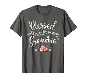 Blessed Grandma T-Shirt with floral, heart Mother's Day Gift