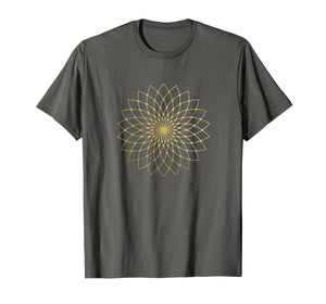 Lotus Flower Sacred Geometry Tshirt Gift Yoga Tee
