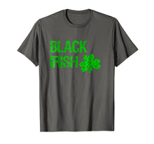 Load image into Gallery viewer, Black Irish St. Patrick&#39;s Day Shirt, Bright Green Logo
