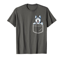 Load image into Gallery viewer, Siberian Husky in Your Front Pocket T Shirt Dog Lover Gifts
