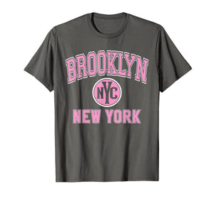 Brooklyn T Shirt - Varsity Style NYC Pink Print