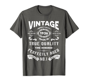 Made In 1936 Vintage 83 Year Old 83rd Birthday Shirt Gift A3