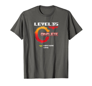 Level 35 1983 Retro Contra Gaming T-shirt 35th Birthday Gift