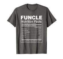 Load image into Gallery viewer, Mens Funcle Nutritional Facts Shirt - Funny Funcle T-Shirt
