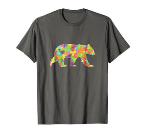 Fractal Geometric Bear T-Shirt - Pastel Crystal Tee