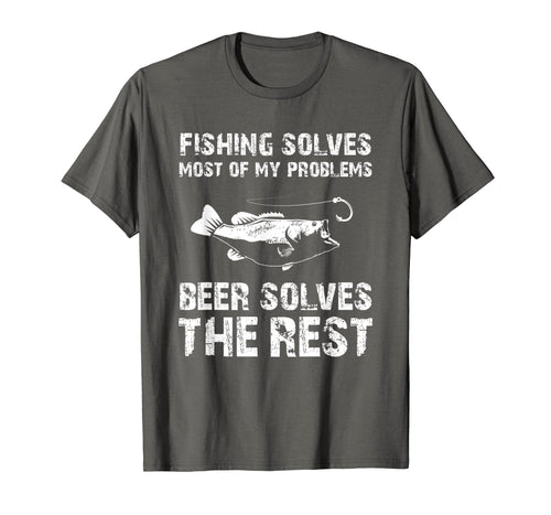 Fishing And Beer Funny Fisherman Father's Day Gift Tee Shirt