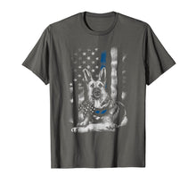 Load image into Gallery viewer, Blue Line K9 American USA Flag German Shepherd Police Shirt
