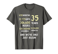 Load image into Gallery viewer, 35 Years Wedding Anniversary (Coral, Jade) Tee Gift for Her
