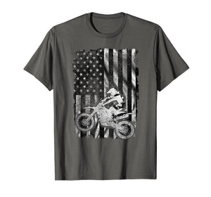 American Flag Motocross Shirt - Vintage Dirt Bike T Shirt