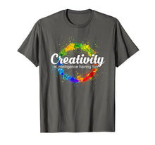 Load image into Gallery viewer, Creativity is intelligence having fun colorful art t-shirt
