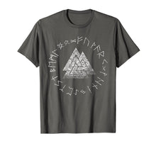 Load image into Gallery viewer, Vikings Valknut and Runes Norse Mythology Distressed t-shirt
