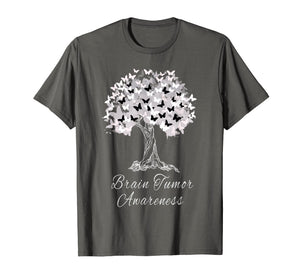 Brain Tumor Awareness T-Shirt Warrior Tree Hope Gift